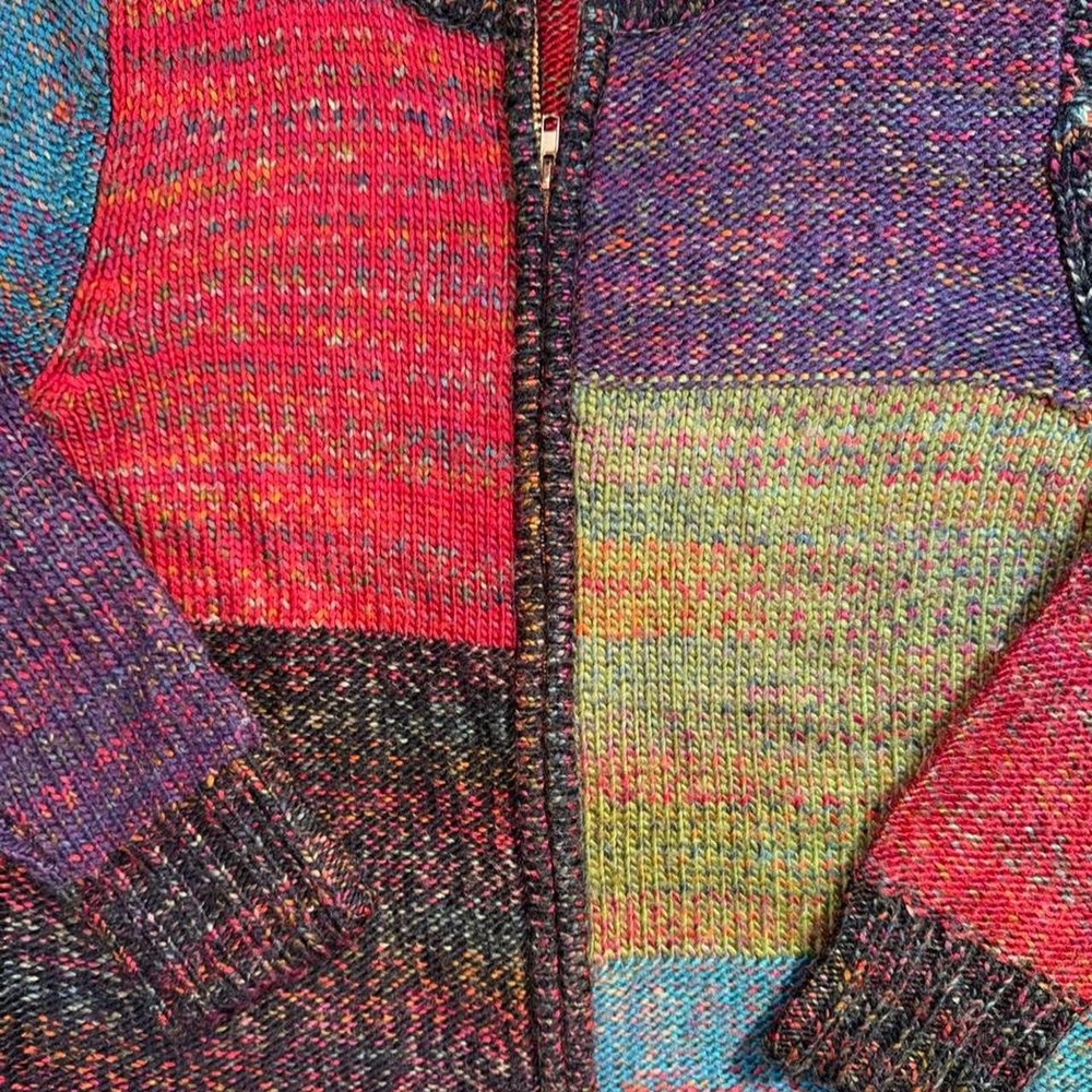 Multicolored patchwork knit sweater - Picture 2 of 4